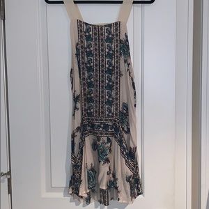 Cream dress - fun floral patterns